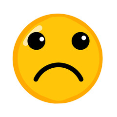 sad smiley face. yellow sad face emoji