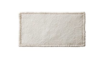 Cream Fabric Texture with Stitched Border - A Simple and Elegant Design