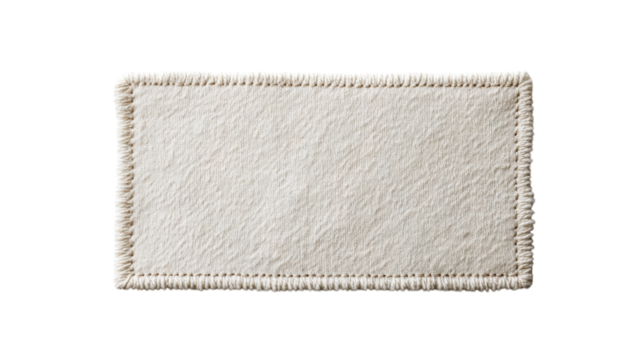 Cream Fabric Texture with Stitched Border - A Simple and Elegant Design