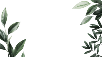 Elegant Dark Green Foliage Border Design