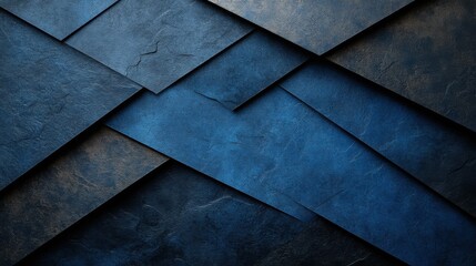 blue Background with Angular Geometric Shapes for Design, Featuring White Space in the Center for Text. Ideal for Banner Templates and Digital Projects. Minimalist Wallpaper.