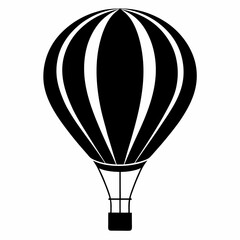Fototapeta premium Black Silhouette Hot Air Balloon