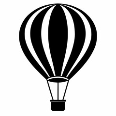 Naklejka premium Black Silhouette Hot Air Balloon