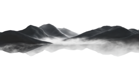 Misty Mountain Range - A Digital Landscape