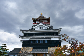 日本の城　雲がかかる清洲城