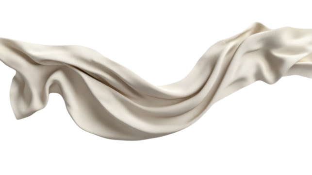 Elegant Cream Fabric Drape - Exquisite Texture and Flow