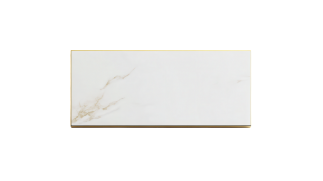 Elegant White Marble Tile with Golden Frame - Modern Interior Design