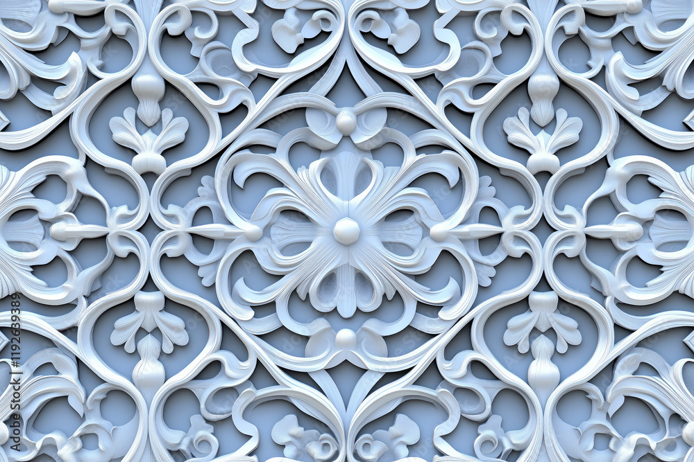 Poster sophisticated classical 3d pattern. ancient ornament. background image. created with generative ai t
