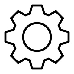 Settings Vector Line Icon Design