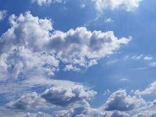 Amazing clouds in the blue sky
