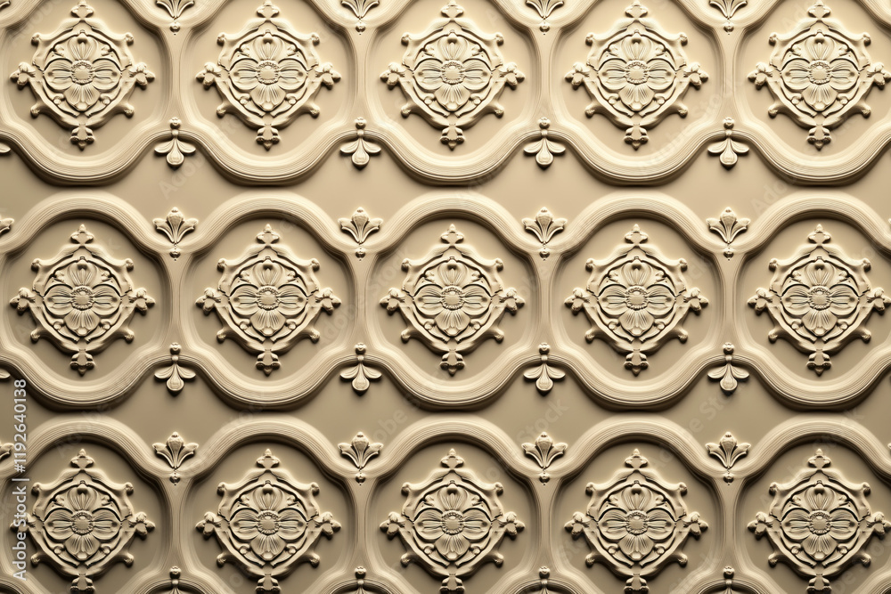 Poster sophisticated classical 3d pattern. ancient ornament. background image. created with generative ai t