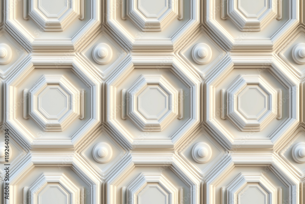 Poster sophisticated classical geometric 3d pattern. ancient ornament. background image. created with gener