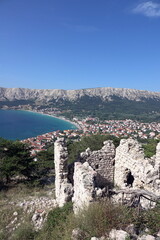 Fototapeta premium Blick auf Baska, Krk