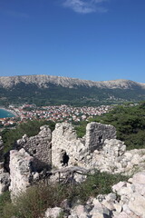 Fototapeta premium Blick auf Baska, Krk
