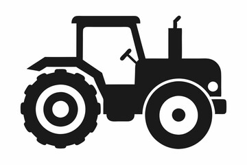 Obraz premium Black Tractor Icon Design