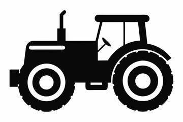 Black Tractor Icon Design