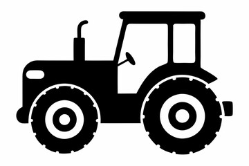 Black Tractor Icon Design