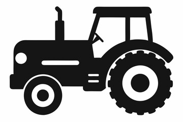 Black Tractor Icon Design