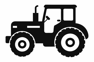 Black Tractor Icon Design