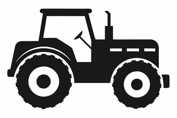 Black Tractor Icon Design