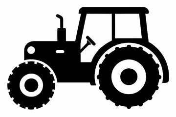 Black Tractor Icon Design