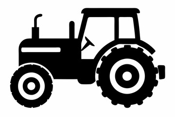 Black Tractor Icon Design