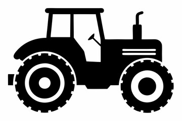 Black Tractor Icon Design