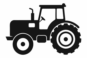 Black Tractor Icon Design