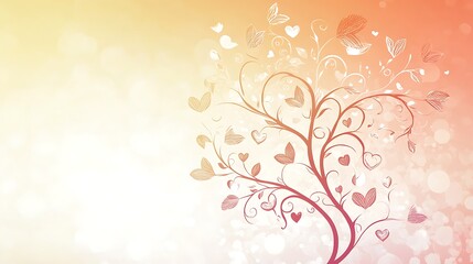 Obraz premium Heart Shaped Leaves Adorn A Whimsical Tree Design