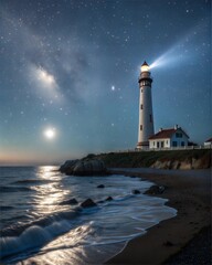 Fototapeta premium Lighthouse at dusk