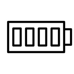 Battery Vector Line Icon Design