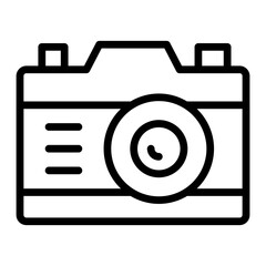 Camera Alt Vector Line Icon Design