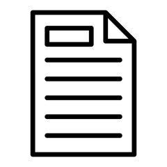 Document Vector Line Icon Design