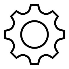 Setting Vector Line Icon Design