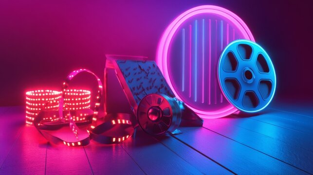 background cinema anni 90 pop neon