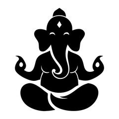 lord Ganesh logo icon Vector Illustration
