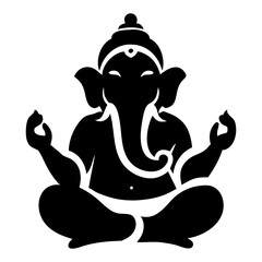 lord Ganesh logo icon Vector Illustration
