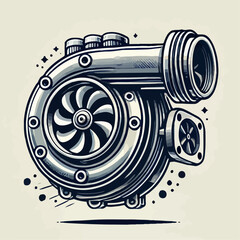 Fototapeta premium turbo engine background