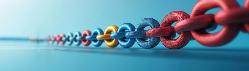 Fototapeta premium Leadership feedback loops flat design side view improvement theme 3D render complementary color scheme