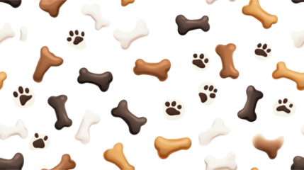 Adorable Dog Treats Pattern Design