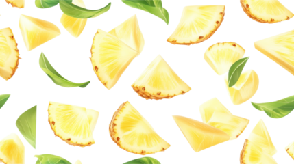 Pineapple Slices Pattern: A Vibrant Tropical Fruit Design