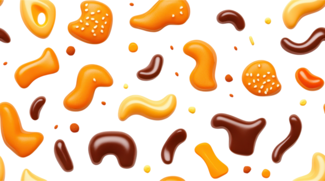 Colorful Abstract Food Pattern Design