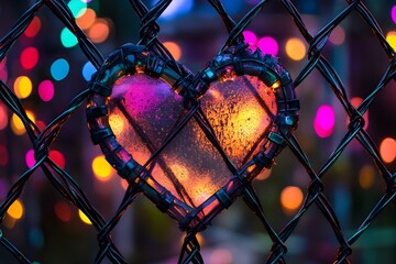 The shape of a love heart, Generative AI	