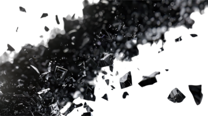 Abstract shattered glass explosion graphic design