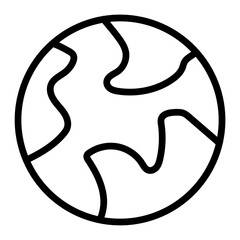 Earth Vector Line Icon Design