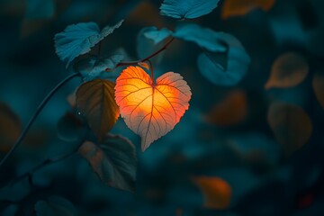 The shape of a love heart, Generative AI	