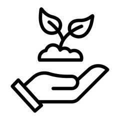 Sustainable Development Vector Line Icon Design