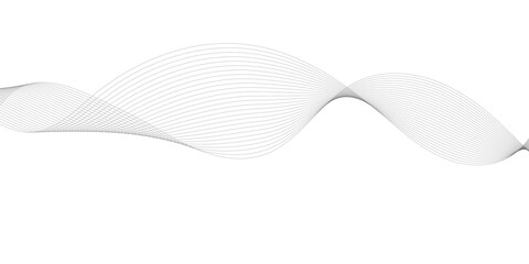 Gray and white Technology and business wave lines on transparent background. Frequency sound wave, twisted curve lines with blend effect	
