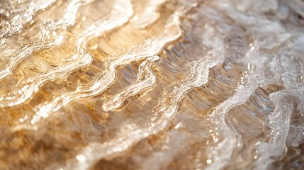 Obraz premium A close-up of frost on a car window, showcasing the natural beauty of delicate ice patterns that have formed overnight; the chilly morning light enhances the intricate, frozen designs 