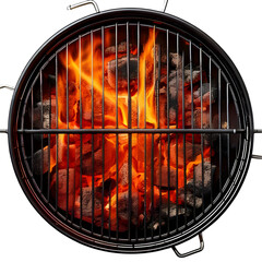 grill on fire isolated on Transparent Background.